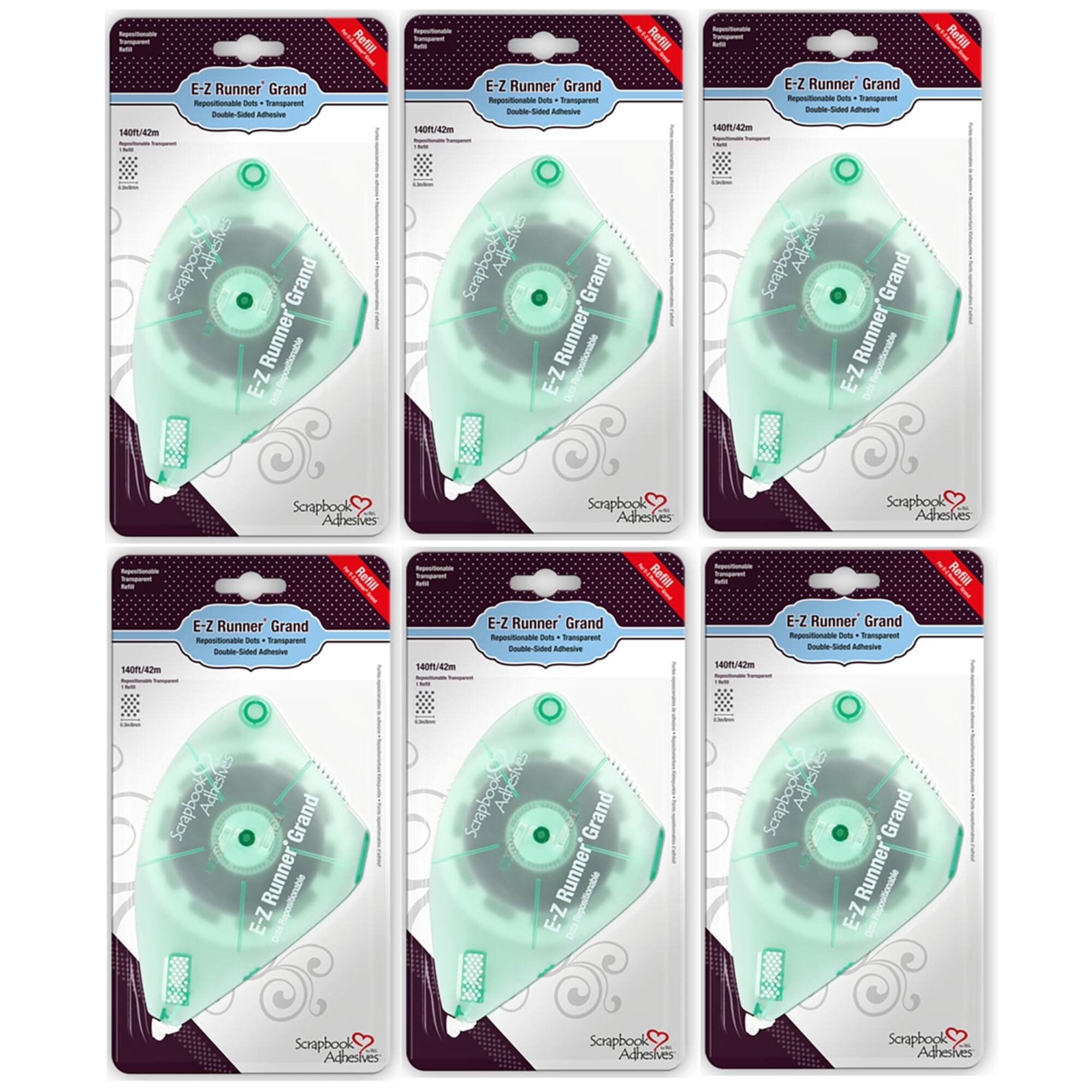 Scrapbook Adhesives by 3L® E-Z Runner® Grand Repositionable Dots Refills, 6ct.